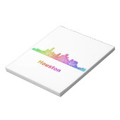 Rainbow Houston Skyline Notizblock (Rotiert)