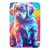 Rainbow Hued Dog Art Badematte (Vorderseite Vertikal)