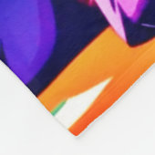 Rainbow Hued Dog Art Fleecedecke (Ecke)