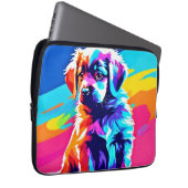 Rainbow Hued Dog Art Laptopschutzhülle (Vorne Rechts)