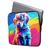 Rainbow Hued Dog Art Laptopschutzhülle (Vorderseite Links)