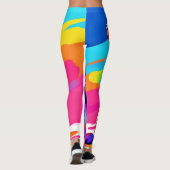 Rainbow Hued Dog Art Leggings (Rückseite)