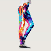 Rainbow Hued Dog Art Leggings (Rechts)