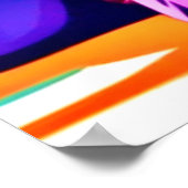 Rainbow Hued Dog Art Poster (Ecke)