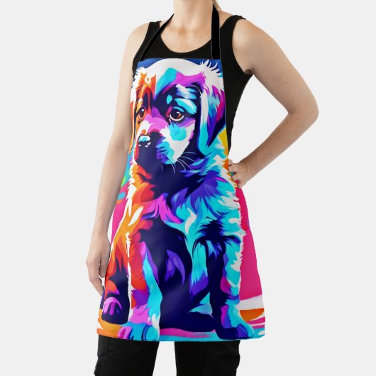 Rainbow Hued Dog Art Schürze (InSitu)