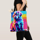 Rainbow Hued Dog Art Tasche (Von Nahem)