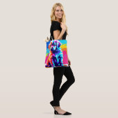 Rainbow Hued Dog Art Tasche (Am Model)