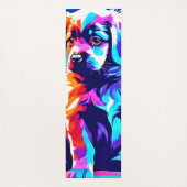 Rainbow Hued Dog Art Yogamatte (Rückseite)