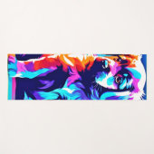 Rainbow Hued Dog Art Yogamatte (Vorderseite (Horizontal))