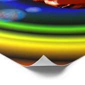 Rainbow Hues Abstrakt Goldfish Poster (Ecke)