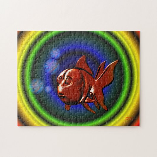 Rainbow Hues Abstrakt Goldfish Puzzle (Horizontal)