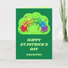 Rainbow Hugs St. Patrick’s Day Greeting Card Karte