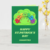Rainbow Hugs St. Patrick’s Day Greeting Card Karte (Gelbe Blume)