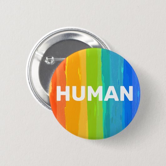 Rainbow Human Button (Vorne & Hinten)