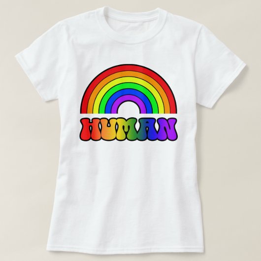 Rainbow Human Prith Monat T-Shirt (Design vorne)