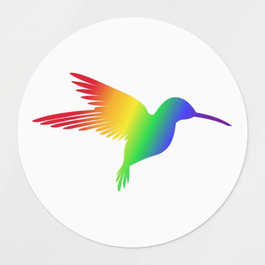 Rainbow Hummingbird Etiketten (Design 2)