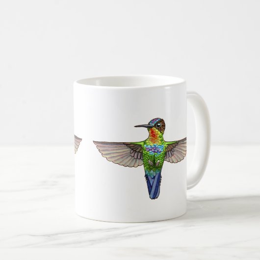 Rainbow Hummingbird Kaffeetasse (VorderseiteRechts)