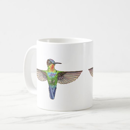 Rainbow Hummingbird Kaffeetasse (Vorderseite Links)