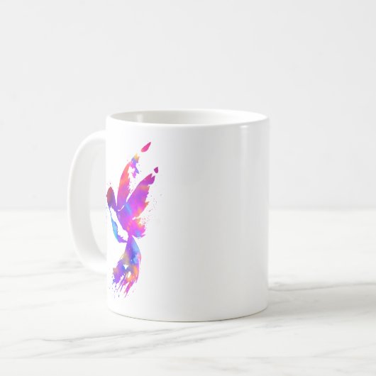 Rainbow Hummingbird Kaffeetasse (Vorderseite Links)