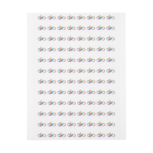 Rainbow Hummingbird mit dem Symbol Unendlichkeit (Bogen)