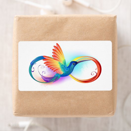 Rainbow Hummingbird mit dem Symbol Unendlichkeit (Insitu)
