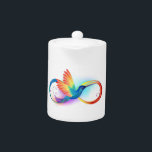 Rainbow Hummingbird mit dem Symbol Unendlichkeit<br><div class="desc">Schönes unendliches Tattoo mit Regenbogen Kolibri. Regenbogenvogel.</div>