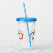 Rainbow Hummingbird mit dem Symbol Unendlichkeit Acryltrinkbecher (Links)