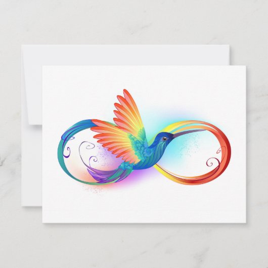 Rainbow Hummingbird mit dem Symbol Unendlichkeit Ankündigung (Vorderseite)