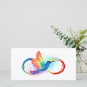 Rainbow Hummingbird mit dem Symbol Unendlichkeit Ankündigung (Stehend Vorderseite)