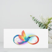 Rainbow Hummingbird mit dem Symbol Unendlichkeit Ankündigung (Stehend Vorderseite)