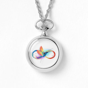 Rainbow Hummingbird mit dem Symbol Unendlichkeit Armbanduhr