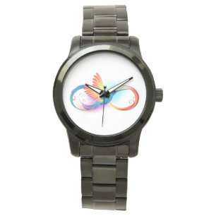 Rainbow Hummingbird mit dem Symbol Unendlichkeit Armbanduhr