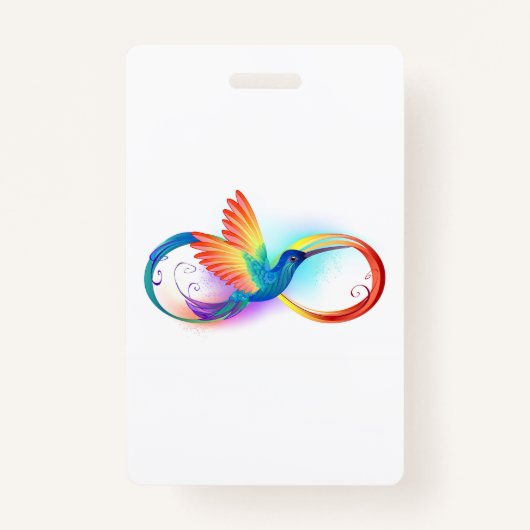 Rainbow Hummingbird mit dem Symbol Unendlichkeit Ausweis (Vorderseite)