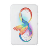 Rainbow Hummingbird mit dem Symbol Unendlichkeit Badematte (Vorderseite Vertikal)