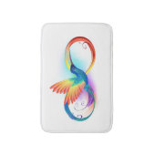 Rainbow Hummingbird mit dem Symbol Unendlichkeit Badematte (Vorderseite Vertikal)