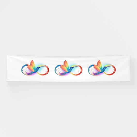 Rainbow Hummingbird mit dem Symbol Unendlichkeit Banner (Horizontal)