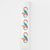 Rainbow Hummingbird mit dem Symbol Unendlichkeit Banner (Vertikal)