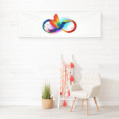 Rainbow Hummingbird mit dem Symbol Unendlichkeit Banner (Insitu)