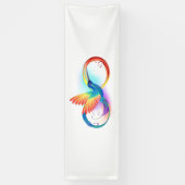 Rainbow Hummingbird mit dem Symbol Unendlichkeit Banner (Vertikal)