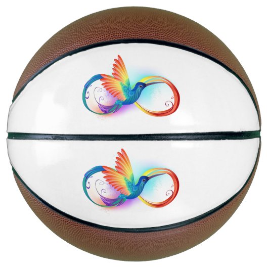 Rainbow Hummingbird mit dem Symbol Unendlichkeit Basketball (Vorderseite)