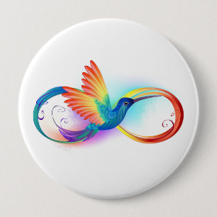 Rainbow Hummingbird mit dem Symbol Unendlichkeit Button