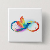 Rainbow Hummingbird mit dem Symbol Unendlichkeit Button (Vorderseite)