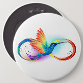 Rainbow Hummingbird mit dem Symbol Unendlichkeit Button (Vorne & Hinten)