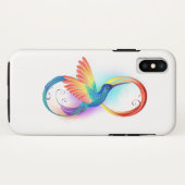 Rainbow Hummingbird mit dem Symbol Unendlichkeit Case-Mate iPhone Hülle (Rückseite (Horizontal))