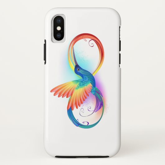 Rainbow Hummingbird mit dem Symbol Unendlichkeit Case-Mate iPhone Hülle (Rückseite)