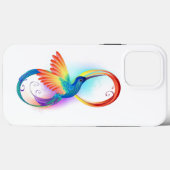 Rainbow Hummingbird mit dem Symbol Unendlichkeit Case-Mate iPhone Hülle (Rückseite (Horizontal))