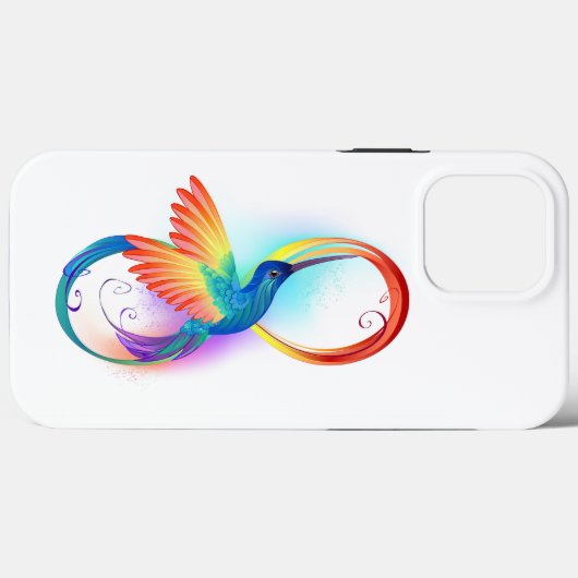 Rainbow Hummingbird mit dem Symbol Unendlichkeit Case-Mate iPhone Hülle (Rückseite (Horizontal))