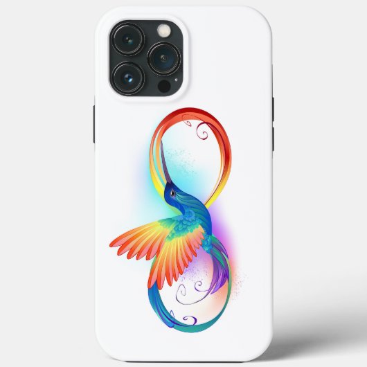 Rainbow Hummingbird mit dem Symbol Unendlichkeit Case-Mate iPhone Hülle (Rückseite)