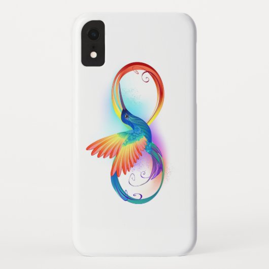 Rainbow Hummingbird mit dem Symbol Unendlichkeit Case-Mate iPhone Hülle (Rückseite)