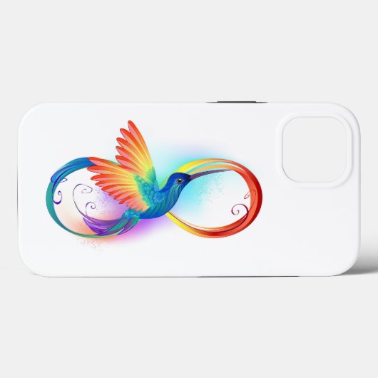 Rainbow Hummingbird mit dem Symbol Unendlichkeit Case-Mate iPhone Hülle (Rückseite (Horizontal))